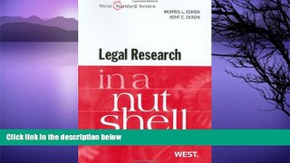 Online Morris L. Cohen Legal Research in a Nutshell, 10th (Nutshell Series) Audiobook Epub