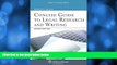 Buy Deborah E. Bouchoux Concise Guide To Legal Research and Writing, Second Edition (Aspen