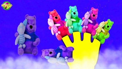 Finger Family Mom Teddy Kid Cartoon Nursery Rhyme For Kids | Baby Songs | Kids World |