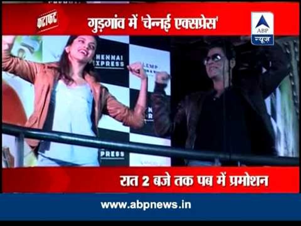 Gurgaon: SRK, Deepika promote Chennai Express at a pub