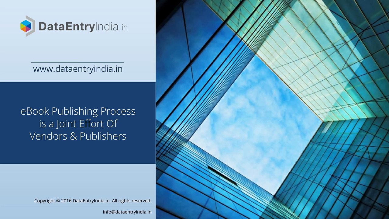 eBook Publishing Process is a Joint Effort Of Vendors & Publishers