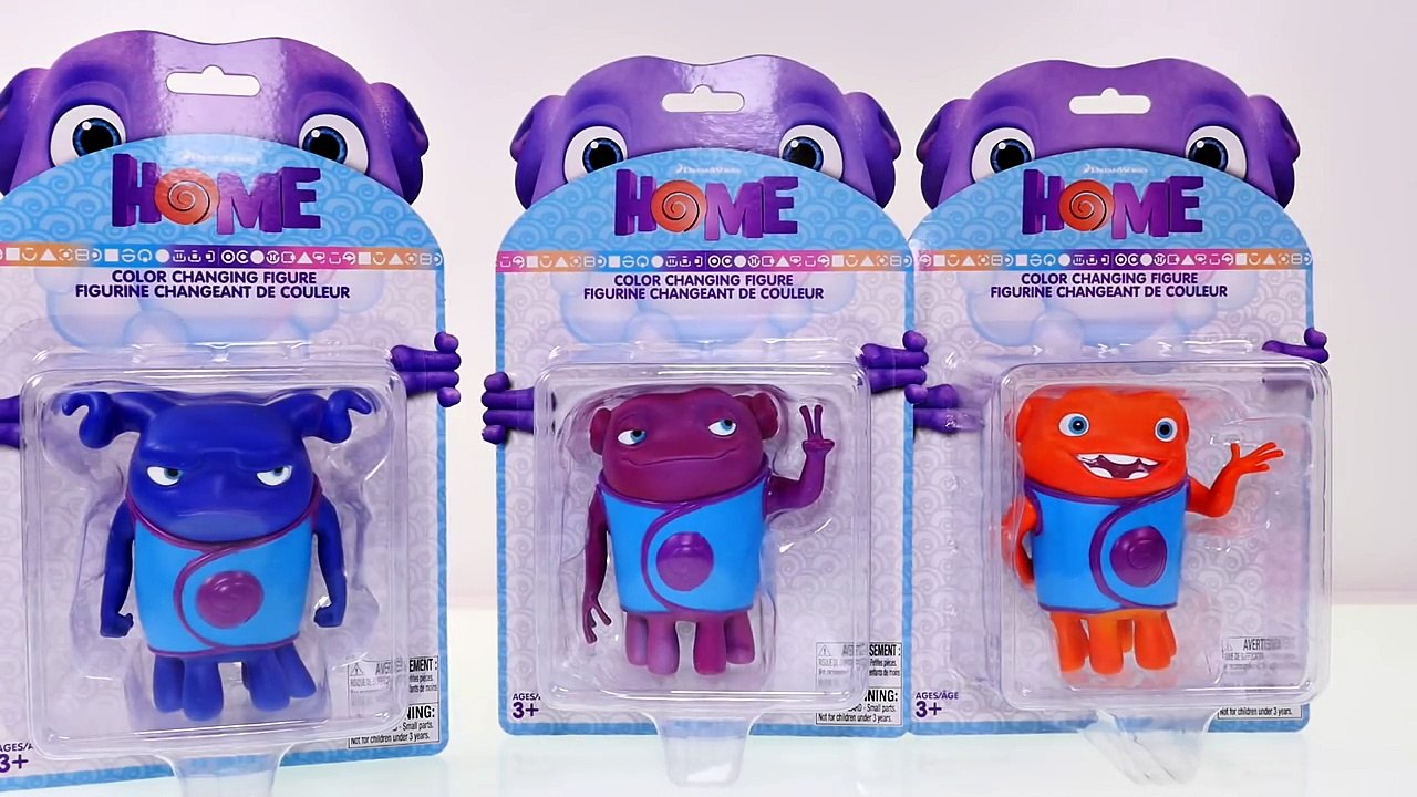 HOME Color Changers DreamWorks Oh Figurines & HUGE Play Doh Cat Pig Surprise Egg Toys by DCTC