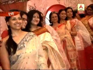 Dress show, cultural programme  at a pawai puja pandal.