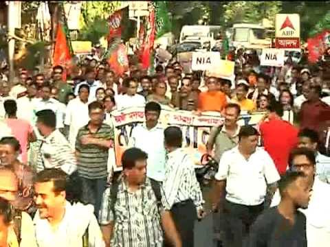 BJP rally in Kolkata deamanding NIA probe in Burdwan blast