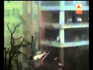 Visual of a car falling from a highrise like a toy at vizag during hoodhood that struck recently.