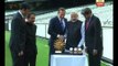 PM Modi and Australia PM pose with world cup trophy at melbourne cricket ground