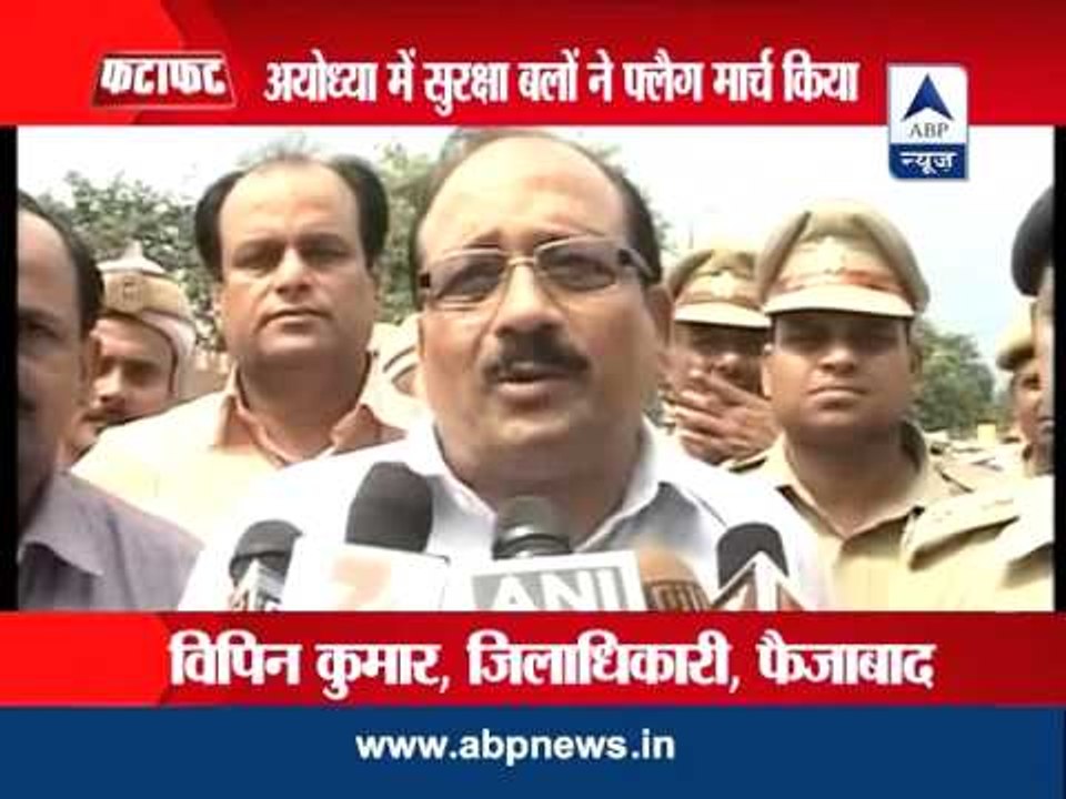 Police, security forces flag marched in Ayodhya