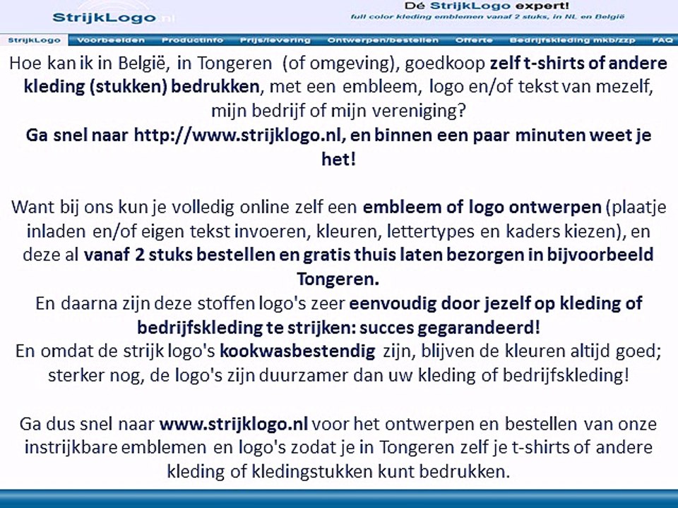 Zelf kleding bedrukken Tongeren