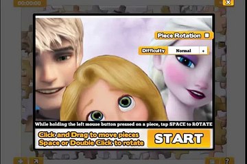 FROZEN QUEEN ELSA AND JACK FROST IN LOVE WITH BABY RAPUNZEL! Puzzle Video Game For Kids!
