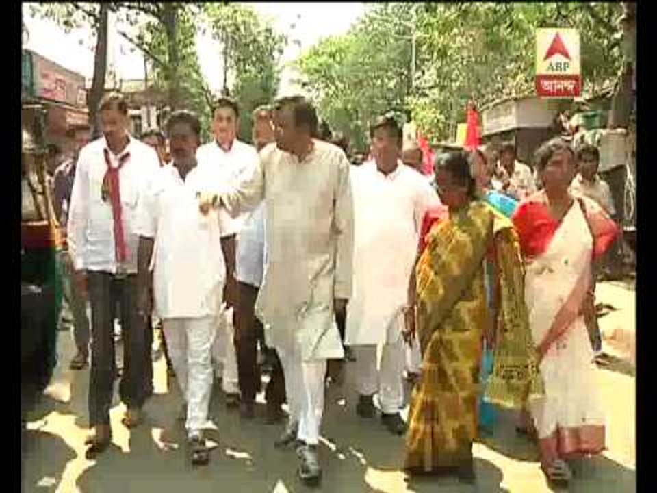 Suryakanta at rally for Civic poll promotion