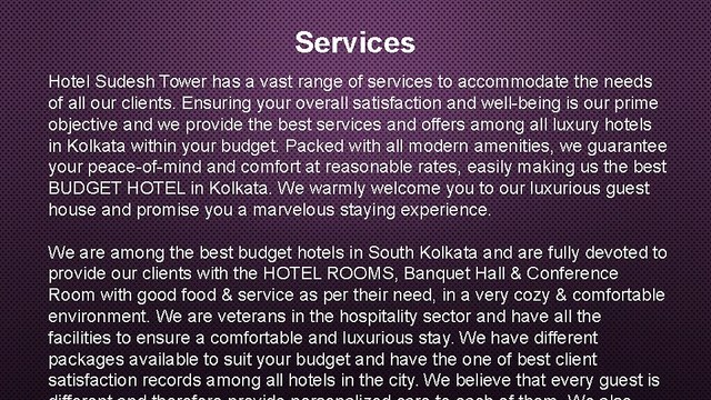HOTEL SUDESH TOWER - Luxury Hotel at Affordable Cost