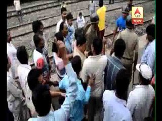 cpm rail blockade at eklakhi and  altercation