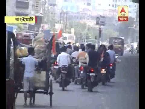 TMC Bikers rally in Baguihati to thwart strike