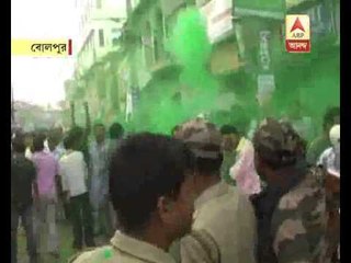 TMC candidate celebrates at bolpur