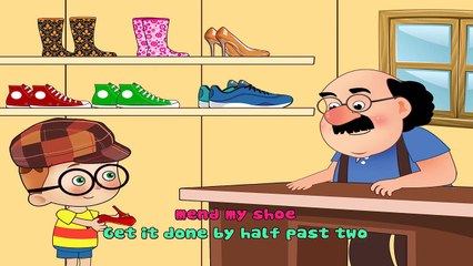 Cobbler Cobbler Mend My Shoe | Nursery Rhymes Songs For Children [ 4K Karaoke ]