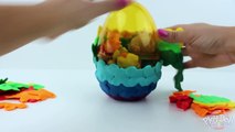 ♥ Play Doh Rainbow Giant Surprise Egg Peppa Pig My Little Pony Spongebob Hallo Kitty LPS Shopkins