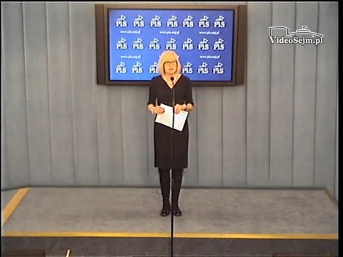 Poseł Joanna Kopcińska - konferencja z 2 grudnia 2016 r.