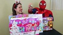 Frozen Elsa & Disney Princess Spiderman get Barbie Advent Calendar Toy   Shopkins 20 DisneyCarToys