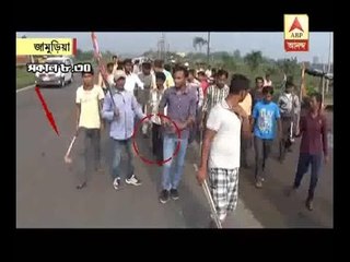 TMC tried to stop Bandh by rallying with Hockey sticks at Jamuria