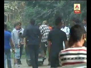 Amitabh Bachchan shooting for Teen at Red Road