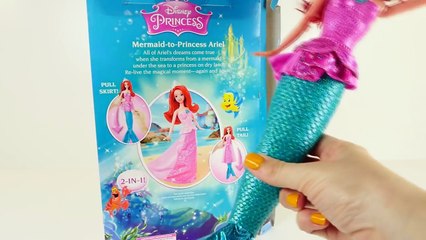 Mermaid to Princess Ariel Doll! The Little Mermaid Story with Ursula and Prince Eric Disney Barbies