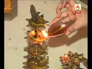 Chaiti Ghoshal's preparation for lakshmi pujo