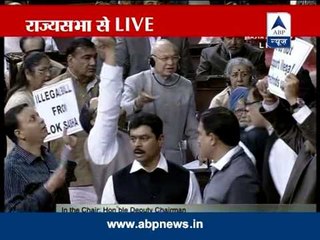 Bedlam in Rajya Sabha over Telangana during PM's address