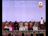 Amitabh Bachchan and other film personalities being felicitated during the inauguration of