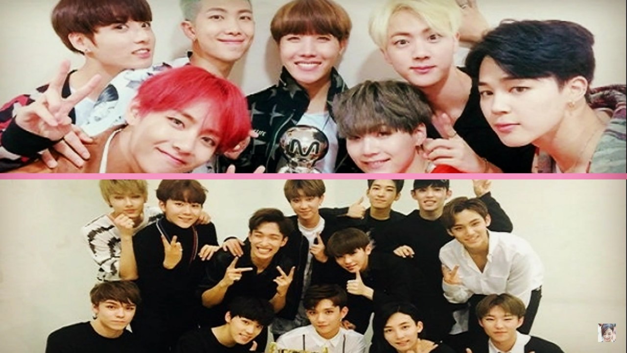  BTS and Seventeen Moments and Interactions 2015-2016 