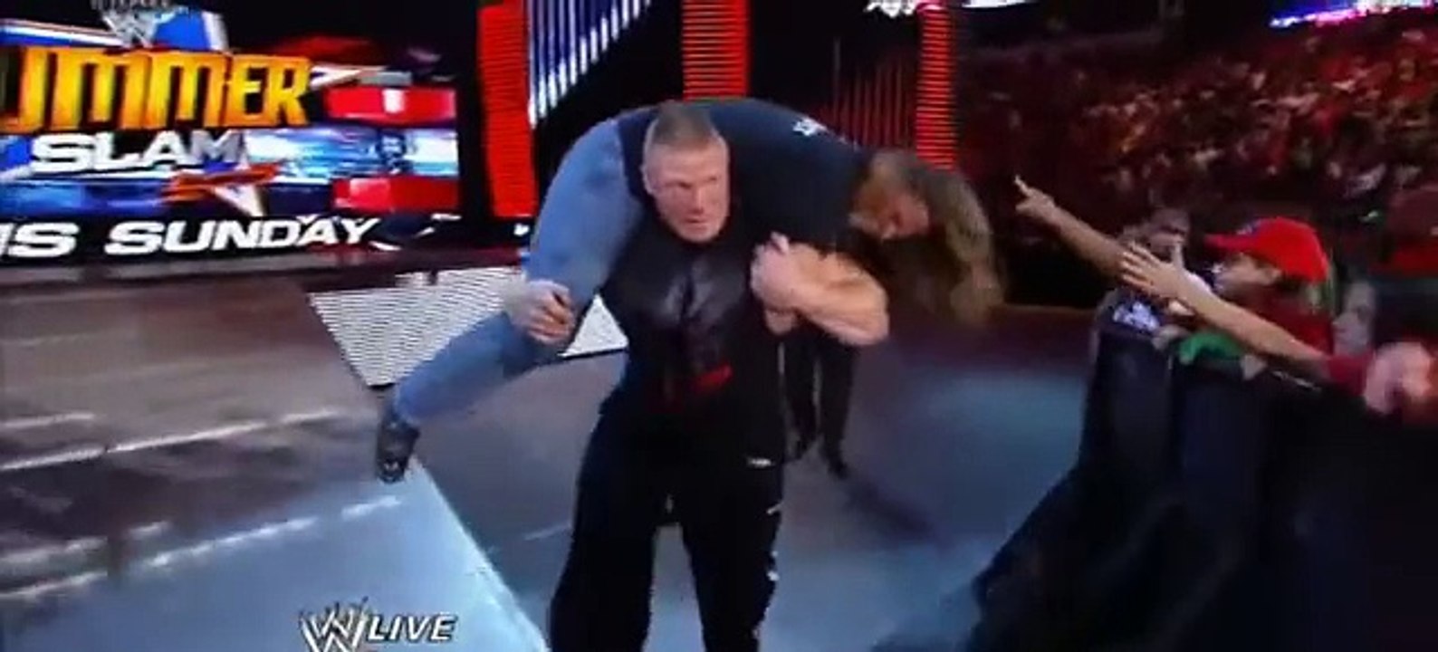 Wwe Raw 29 Aug 2016 BROCK LESNAR BREAK ARMS TRIPLE H SHAWN MICHAELS MARK HANRY