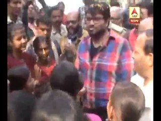 Babul Supriya faces agitation in Asansol