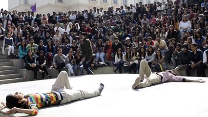 Very attractive dance & comedy show in university campus at India