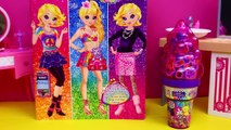 LISA FRANK Toys Paper Dolls Dress-Up Stickers & Surprise Ice Cream Cone Makeup Cosmetics & Lip Gloss