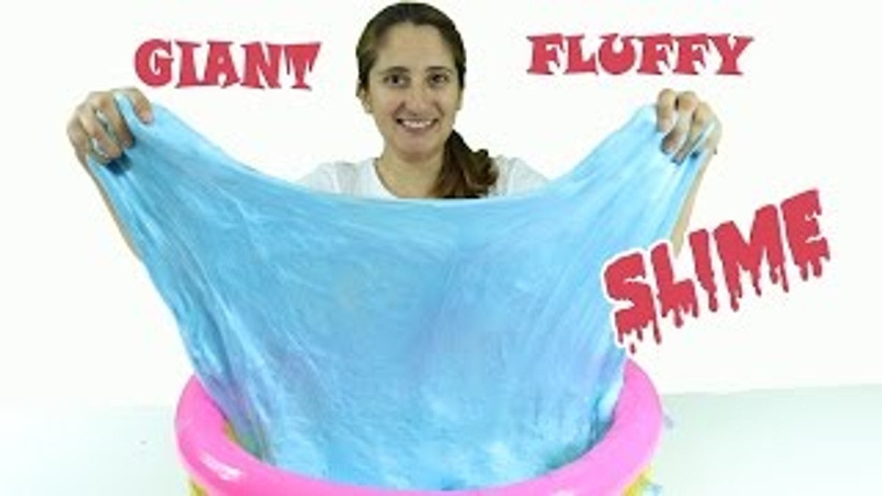 How to make Giant Fluffy Slime With Shaving Cream , Giant Fluffy Slime