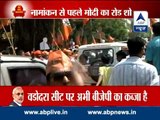 Modi holds road show ahead of filing nomination in Vadodara