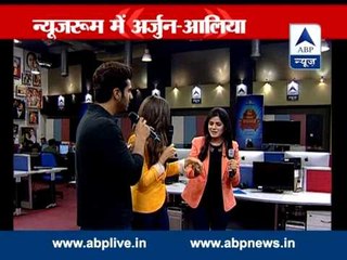 Arjun, Alia in ABP Newsroom