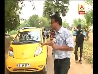 Rabin Deb begins his election campaign by riding in Nano