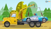 Diggers Cartoons for children | The Yellow Excavator Cartoon for kids | Construction Trucks Video