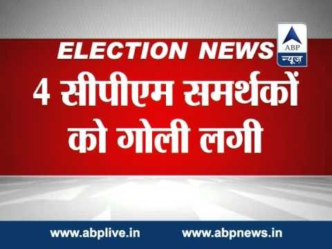 Firing at poll booth in West Bengal, 4 CPM workers injured.