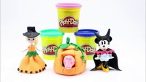 Mickey Mouse Clubhouse makes Batman play doh Halloween - Queen Elsa Peppa pig Pumpkins Halloween