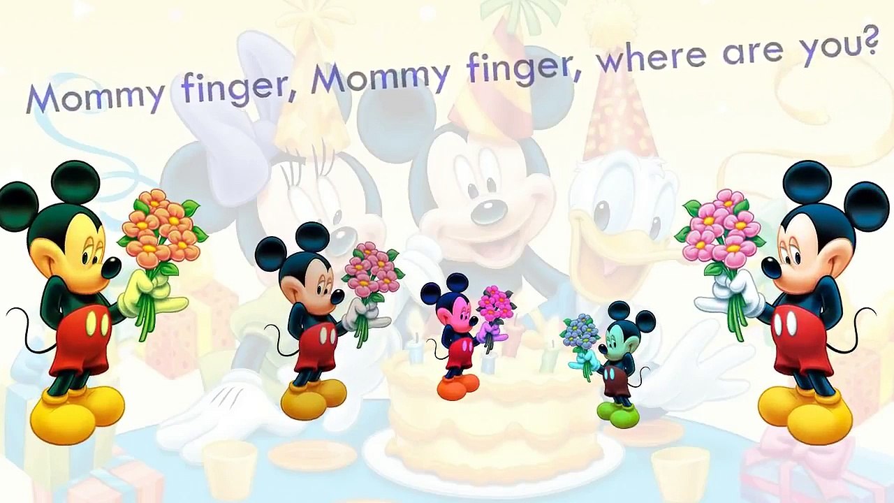 Mickey Mouse Finger Family Song Daddy Finger Nursery Rhymes Disney