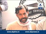 AAP leader Yogendra Yadav addresses press conference