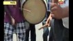 Trinamul supporters celebrate by playing drums in Birbhum's Suri