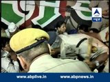 AAP leaders protest outside Tihar jail