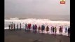 In spite of warning because of Roanu several tourists gathered at Digha sea beach