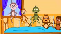 Five Little Monkeys Song For Kids | Nursery Rhymes | 3D Animated Rhymes