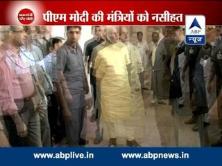 Modi walks through PMO, posts picture