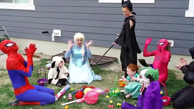 Frozen Anna Frozen Elsa vs Spiderman Hypnotized vs Maleficent vs Makeup Prank Funny Superhero Movie