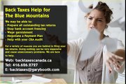 The Blue Mountains , Back Taxes Canada.ca , 416-626-2727 , taxes@garybooth.com _