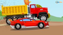The Yellow Bulldozer Racing | Construction Trucks & Service Vehicles Cartoons for children